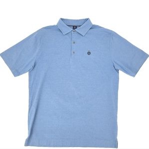 FootJoy Polo Shirt Size Medium Blue Embroidered Logo Stretch Cotton Spandex
